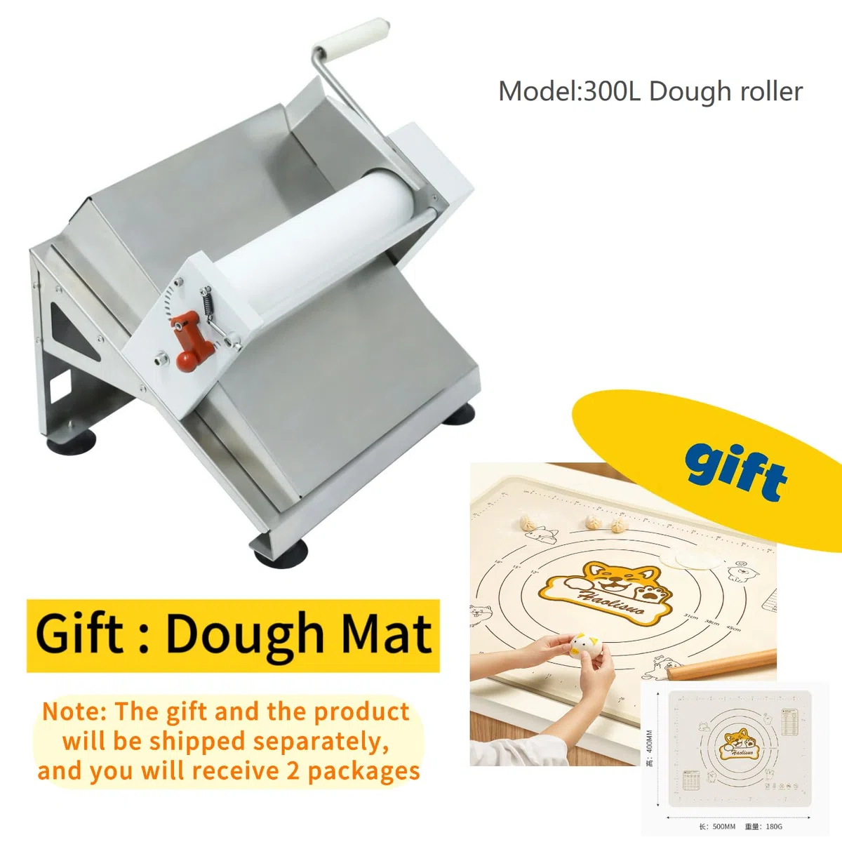 Sfogliatrice manuale per pasta fondente, rullo per pasta da pasticceria da 30,5 cm, pressa per croissant