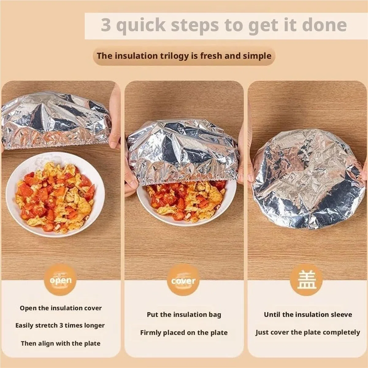 Coperchio isolante per alimenti in alluminio pop-up, coperchi riutilizzabili in alluminio con protezione termica, bordo elastico, resistente al calore, ciotole/pentole/contenitori da cucina(20PC)