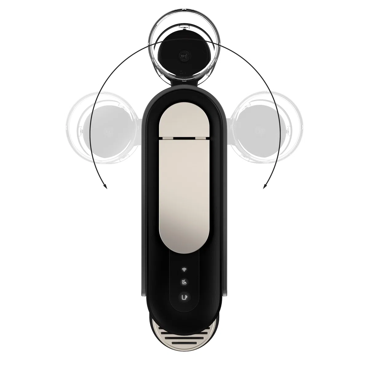 Nespresso De'Longhi Vertuo Up – Macchina da Caffè in Capsule con 6 Formati Tazza, Tecnologia Centrifusion, Riscaldamento Rapido, Serbatoio 1.4L,Modalità Creazioni, Design Compatto,Grigia (ENV200.GY)