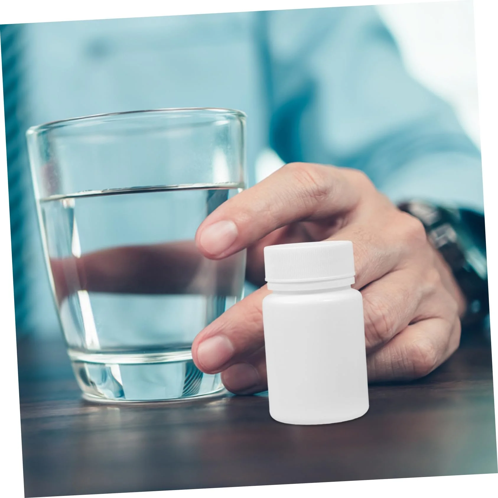 COLLBATH 20 Bottigliette da Viaggio in Plastica Bianca Hdpe 50ml con Tappo a Vite, Bottiglie Sigillate per Pillole e Caramelle, per Esterni e Viaggi