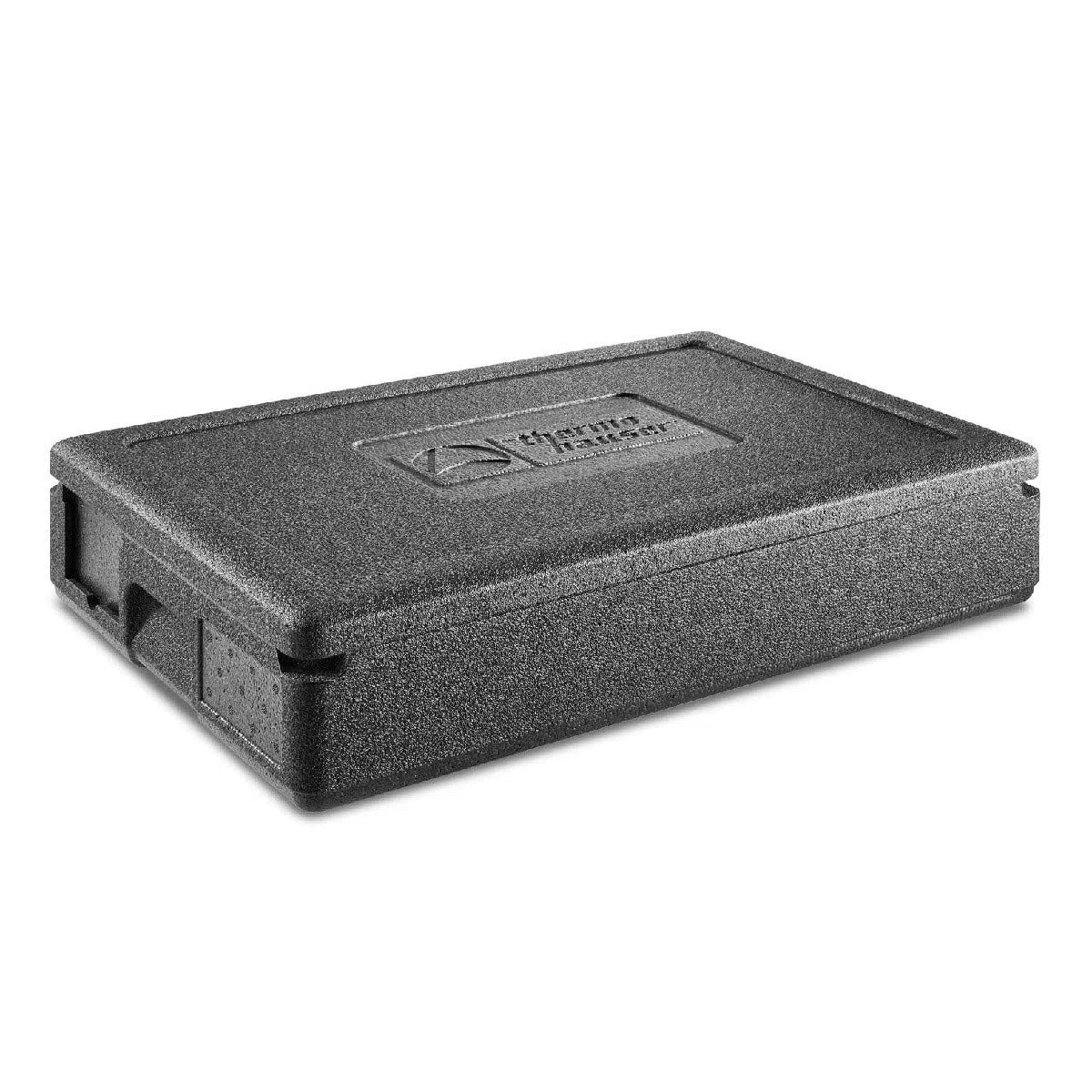 thermohauser Scatola termica EPP GN 1/1 con coperchio, capacità 15 litri, 60 x 40 x 14,5 cm, set di carte da taschino, colore nero