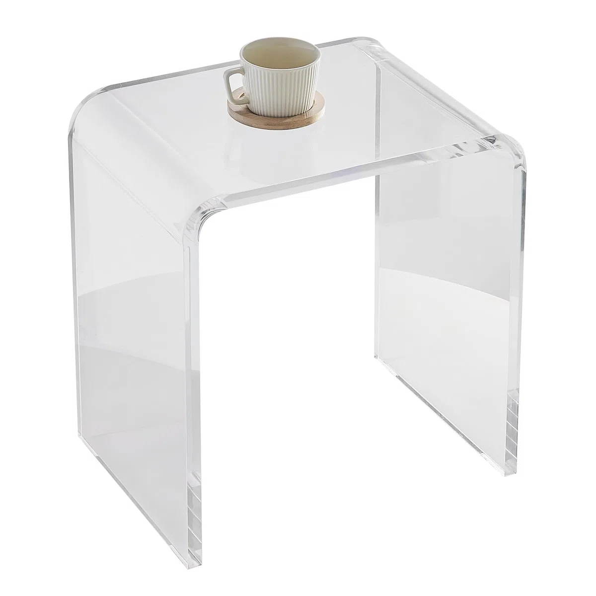 VEVOR Tavolino da Salotto 415x305x460 mm Tavolino da Soggiorno in Acrilico Capacità Carico max. 25 kg per Ufficio a Portata di Mano Soggiorno Camera da Letto Balcone Tavolino Caffè Trasparente Basso
