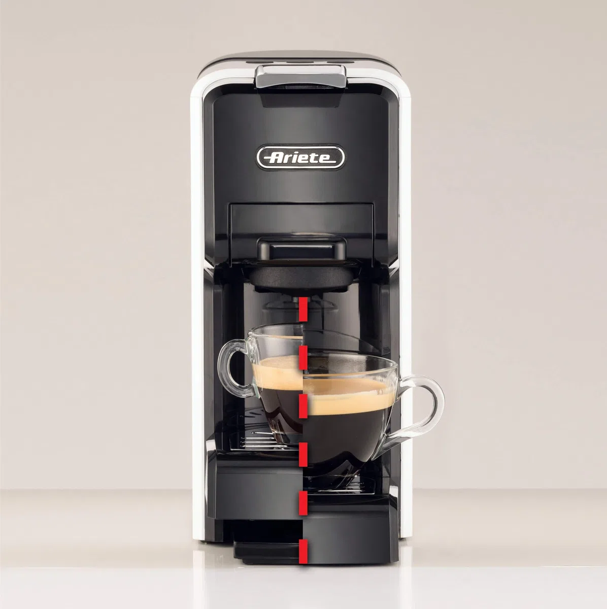 Ariete 1304/00 Macchina da caffè espresso a cassetto per capsule Nespresso*, Dolcegusto* e Lavazza A Modo mio*, cialde e polvere, Bianco