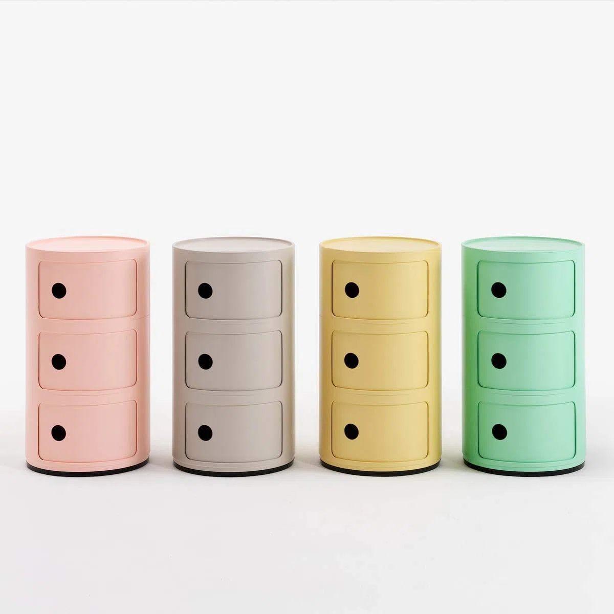 Kartell Componibili Bio 5970VE, Contenitore Verde Opaco, Ø 32 x H 58 cm. Altri Colori Disponibili