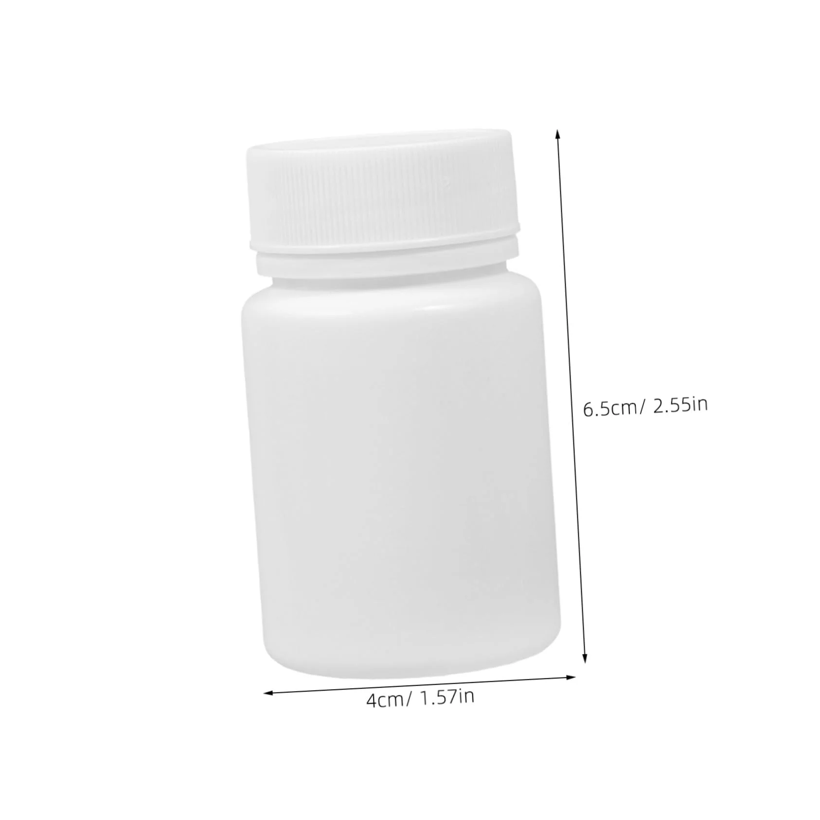 COLLBATH 20 Bottigliette da Viaggio in Plastica Bianca Hdpe 50ml con Tappo a Vite, Bottiglie Sigillate per Pillole e Caramelle, per Esterni e Viaggi