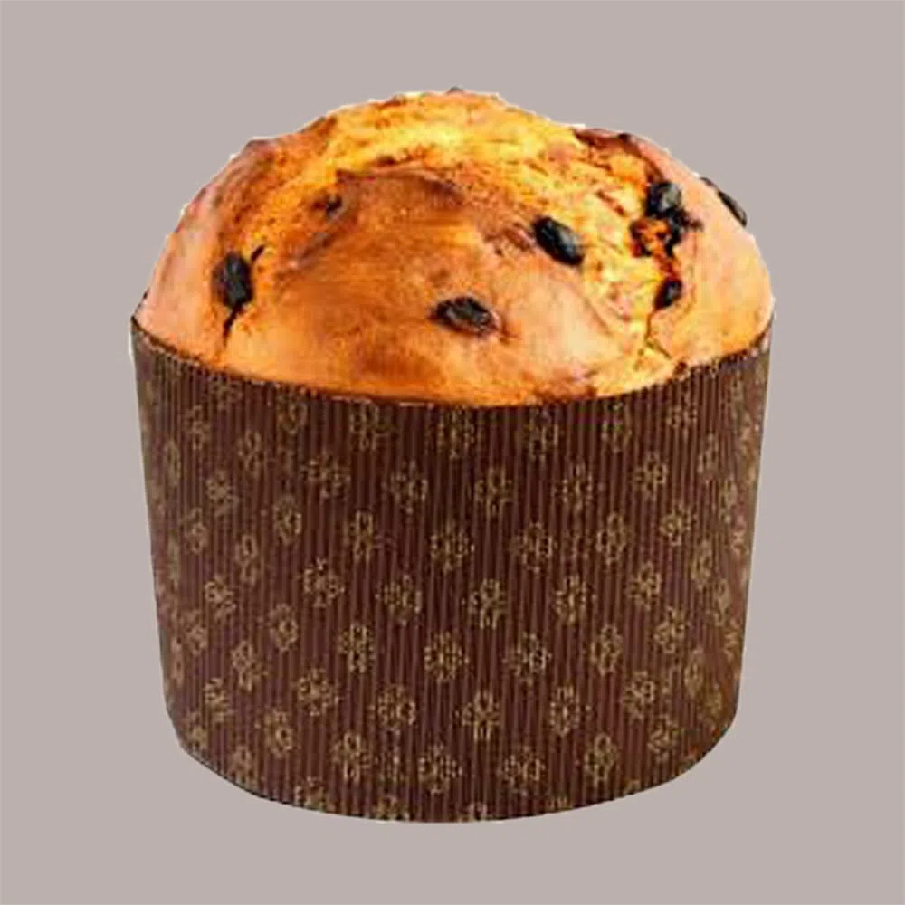 Lucgel Scatola Segreto Porta Panettone Alto da 1 Kg in Cartoncino Grafica Skin Coffee 21x21H21cm - 5 pezzi -