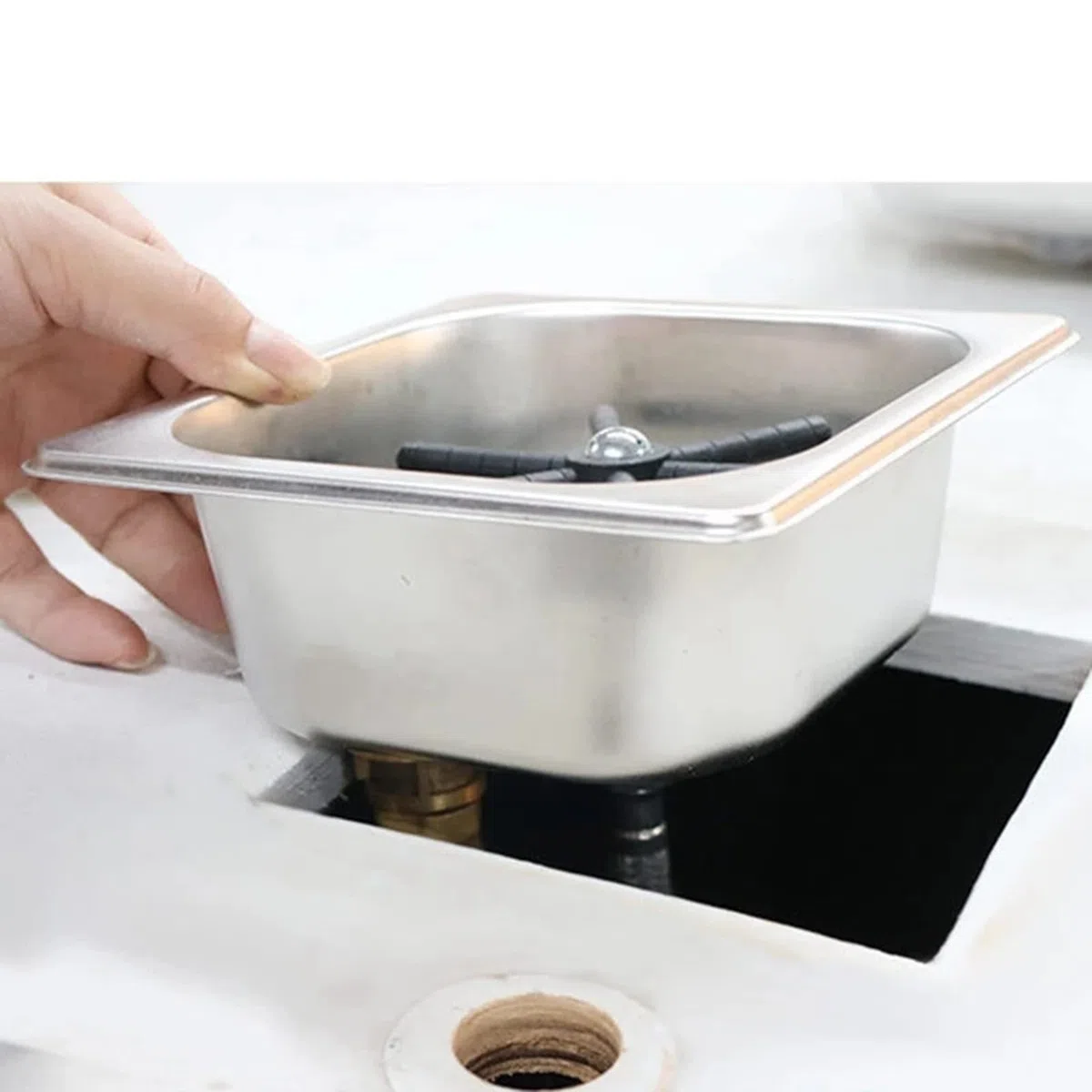 Sciacquatrice per Bicchieri, Lavabicchieri Automatica, Lavabottiglie in Vetro Ad Alta Pressione, Accessori per Lavelli da in Acciaio Inossidabile per Cucine da Laboratorio per Uso(D'argento)