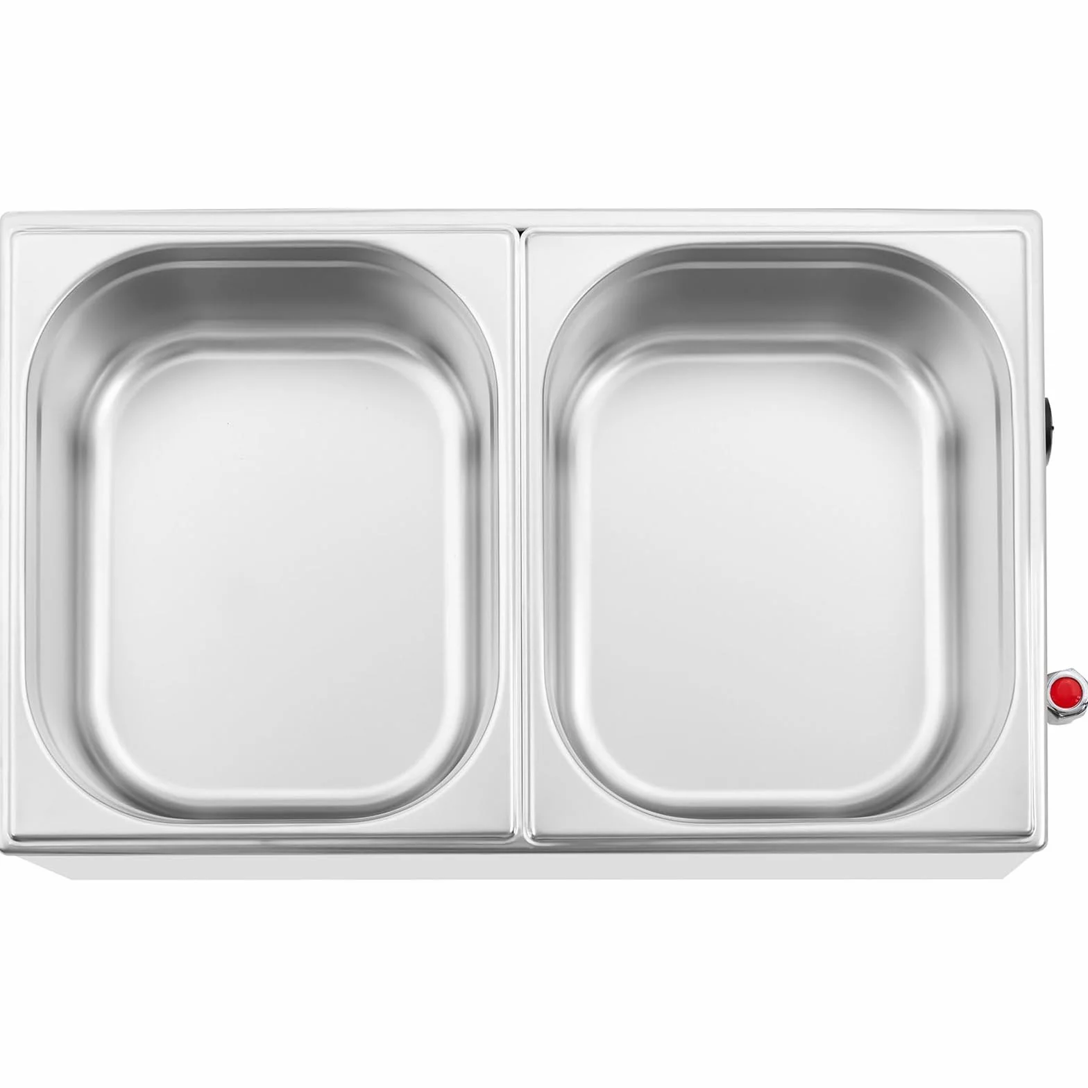 Royal Catering RCBM_GN1/2 Bain Marie 600 W 2 GN 1/2 rubinetto di scarico per bagnomaria scaldavivande