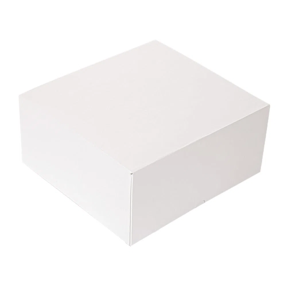 Garcia de Pou 50 pezzi - Scatole Pasticceria senza Finestra 'Thepack' 250 G/M2 24 x 24 x 12 cm Bianco Cartone Ondulato Nano-Micro