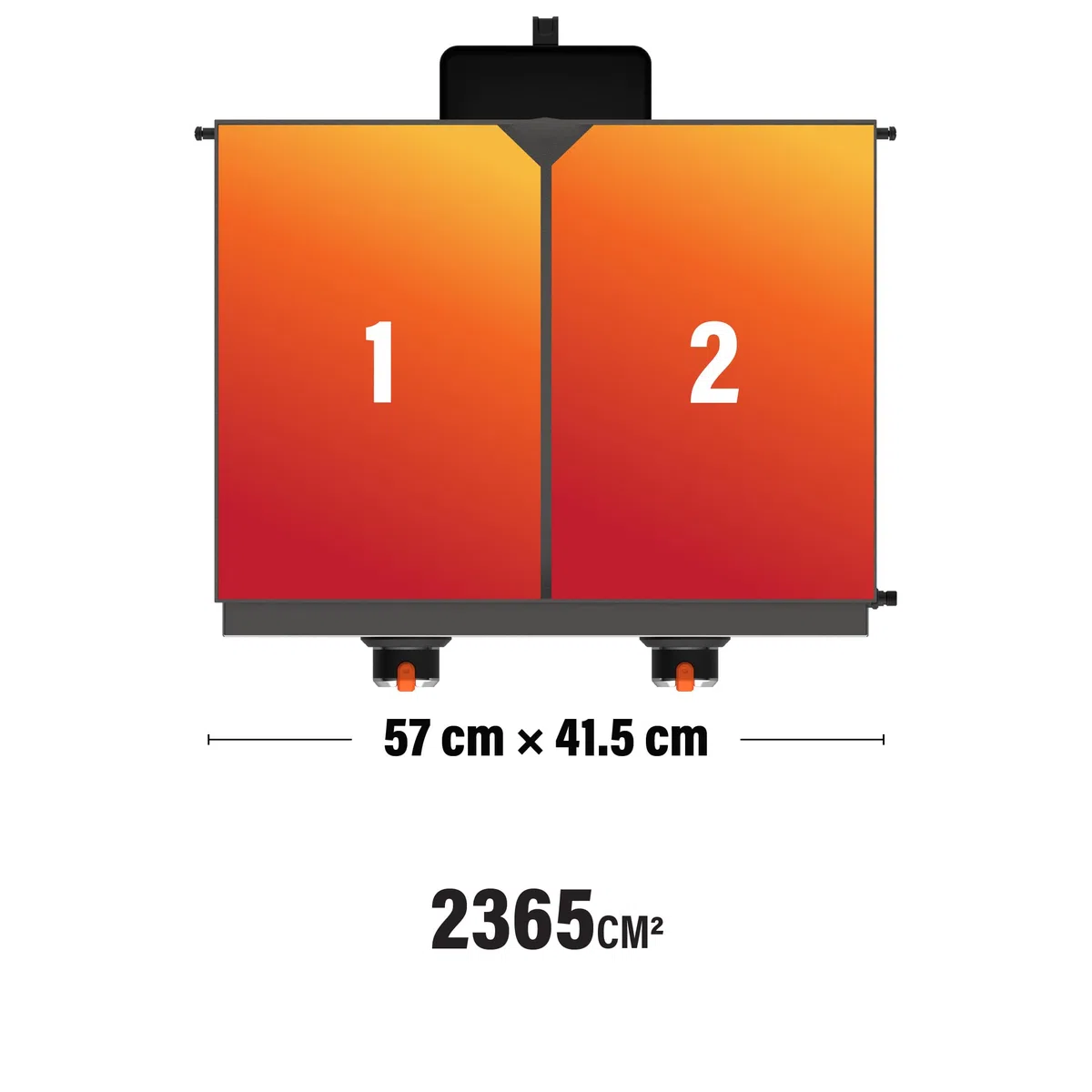 Piastra da appoggio 22" (56 cm) con coperchio, facciata in acciaio inox