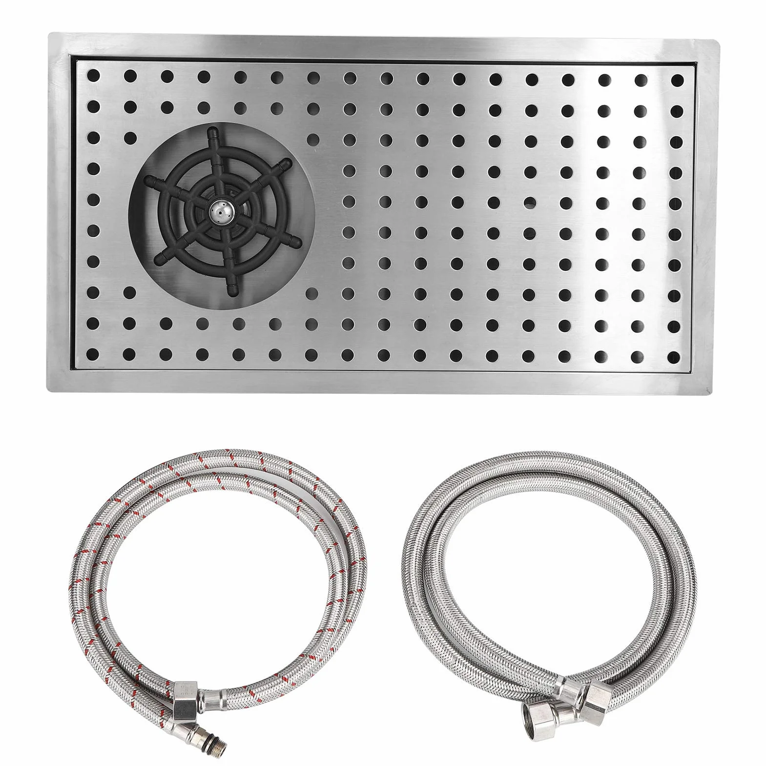 Lavatazze automatico - Acciaio inossidabile G1 / 2 - Sciacquatrice per bicchieri - Pratica lava tazze in vetro - per hotel/bar/caffetteria (M)(Medium Cup Washer【With net】)