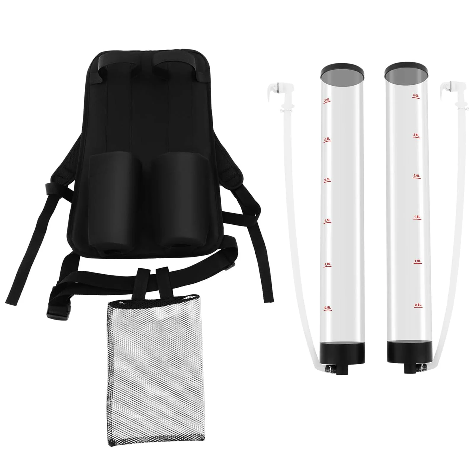 Trasparenza Zaino Acrilico Liquido Dispenser 6L Capacità Doppio Beccuccio Sistemi per Attività All'aperto Viaggio Fibra Birra Dispensing Zaino