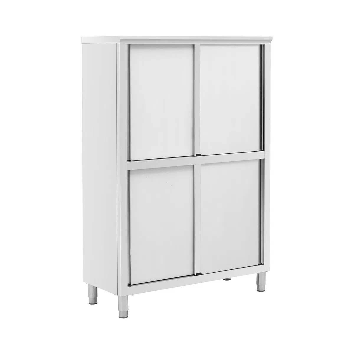 Royal Catering RCAT-120/50-C - Armadietto per stoviglie in acciaio INOX, 1200 x 500 x 1800 mm, 4 ripiani fino a 200 kg, in acciaio INOX