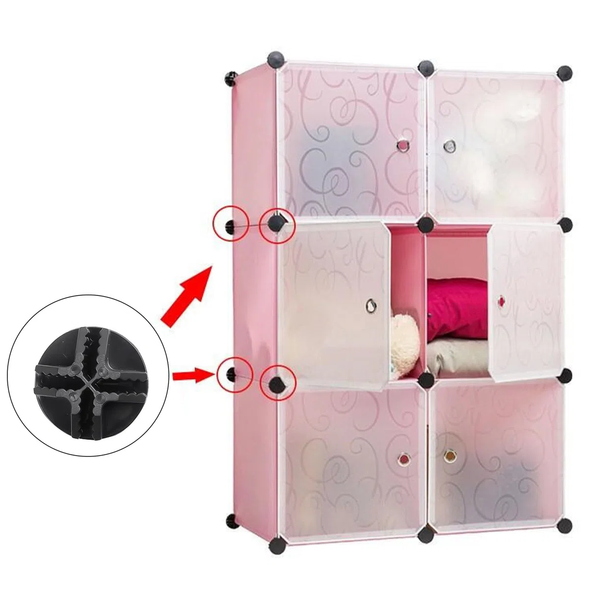 4 pezzi di accessori per connettori per mozzo in filo modulare elegante design organizzatore e soluzione di archiviazione