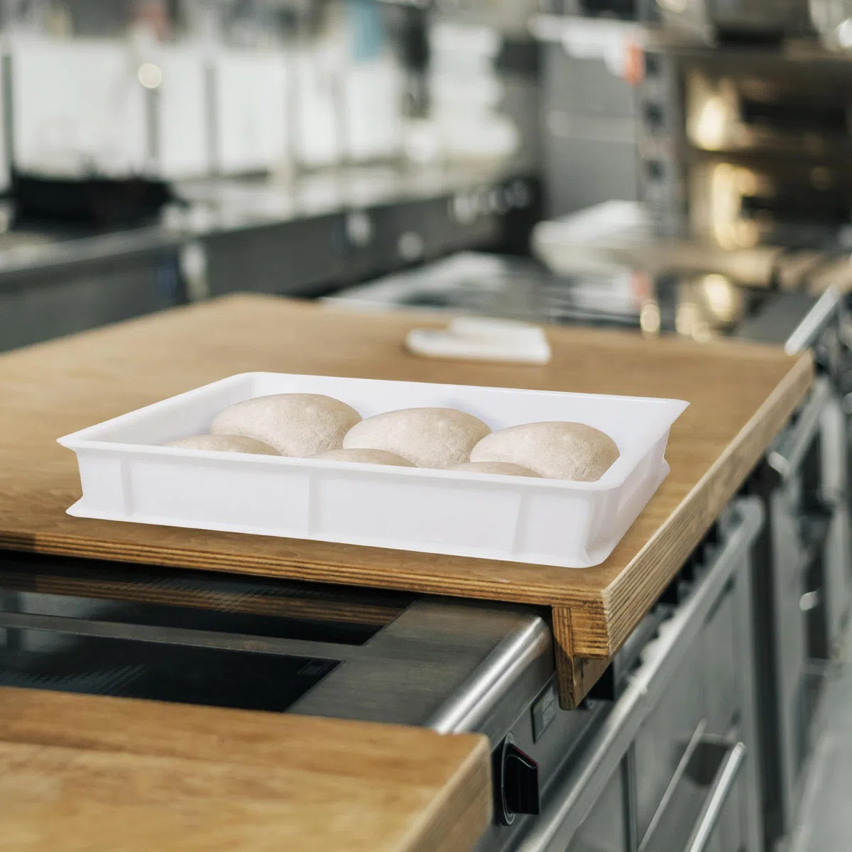 Lage Vaschetta + Coperchio Porta Impasto Lievitazione - Cassetta Contenitore in Plastica Polietilene per Pane Pizza Alimenti da Forno Sovrapponibile per Conservazione 12 litri - 30 x 40 x 10 cm