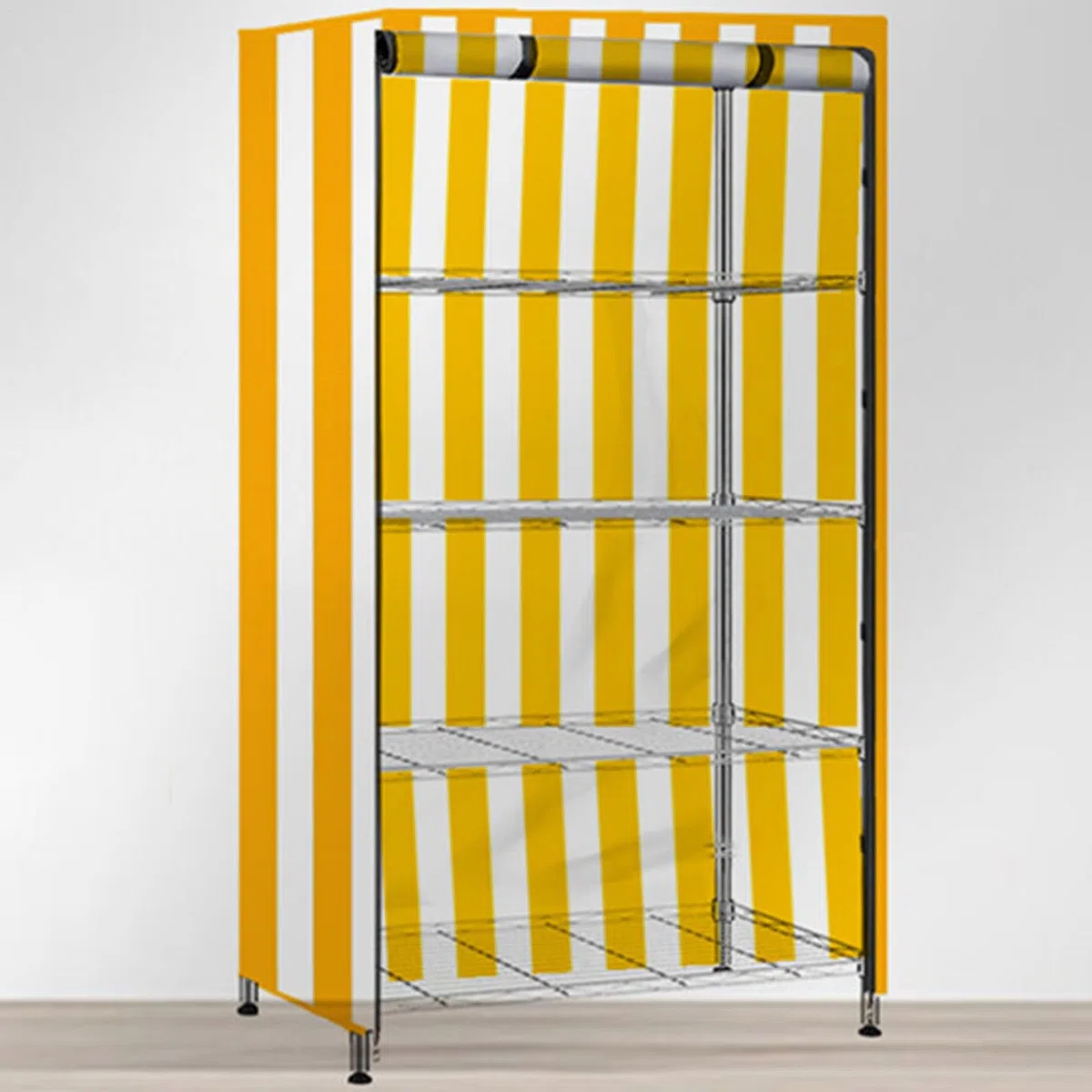 Generico Copri Scaffali - Copertura Protettiva per Scaffali Metallici | Rivestimento Resistente 210D Impermeabile Antipolvere per Dispensa Cucina Garage Armadio Interno ed