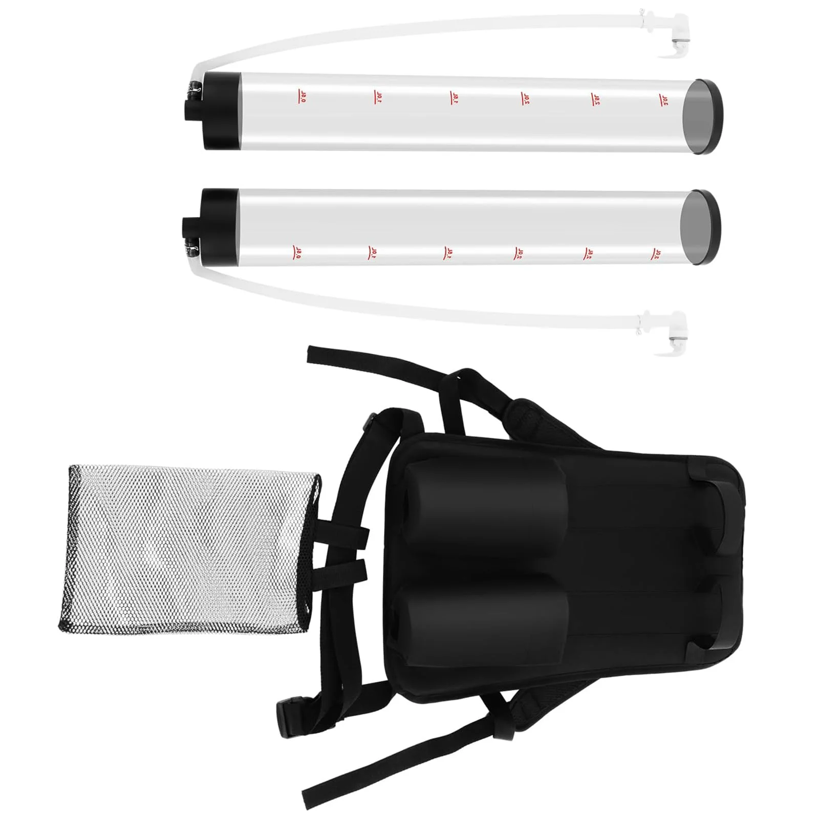 Trasparenza Zaino Acrilico Liquido Dispenser 6L Capacità Doppio Beccuccio Sistemi per Attività All'aperto Viaggio Fibra Birra Dispensing Zaino