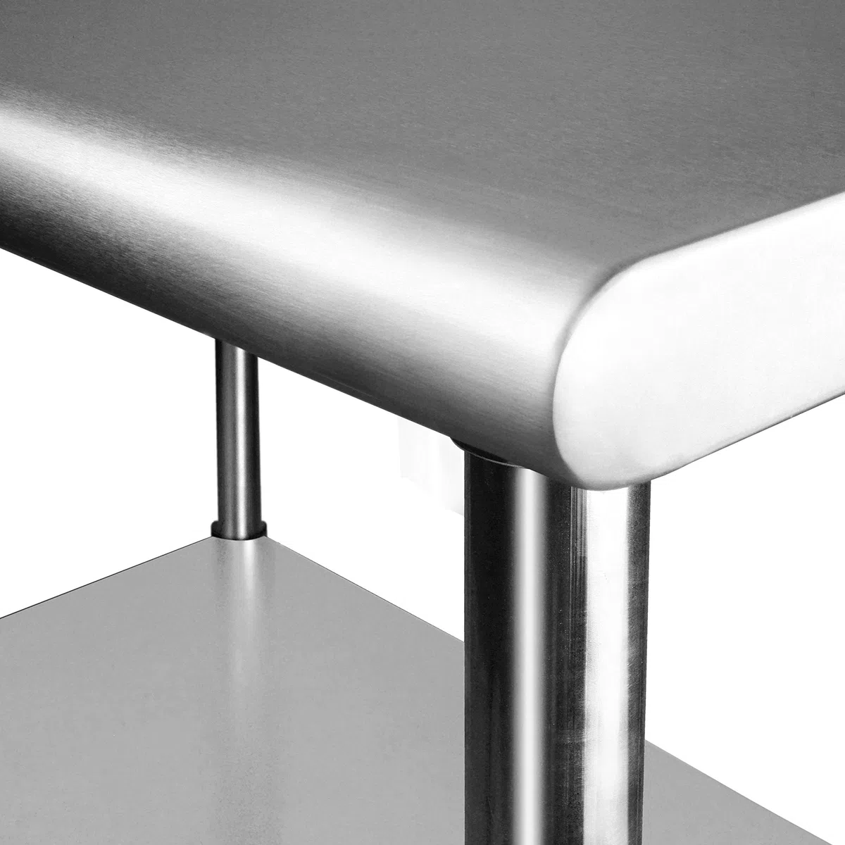 Amazon Basics Tavolo da lavoro in acciaio inossidabile con paraschizzi, certificato NSF, 61 x 152 cm, Argento