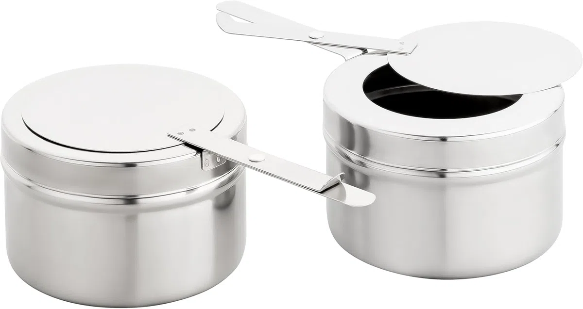 Chafing Dish, 3 contenitori scaldavivande 1/3 GN 65 mm in acciaio inox, contenitori termici per alimenti, contenitori per buffet, accessori per catering e buffet