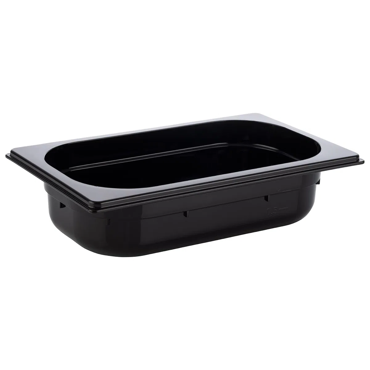 APS 82072 GN 1/4 Contenitore Gastronorm, in policarbonato, dimensioni 264 x 162 mm/altezza 65 mm/volume 1,7 litri, nero