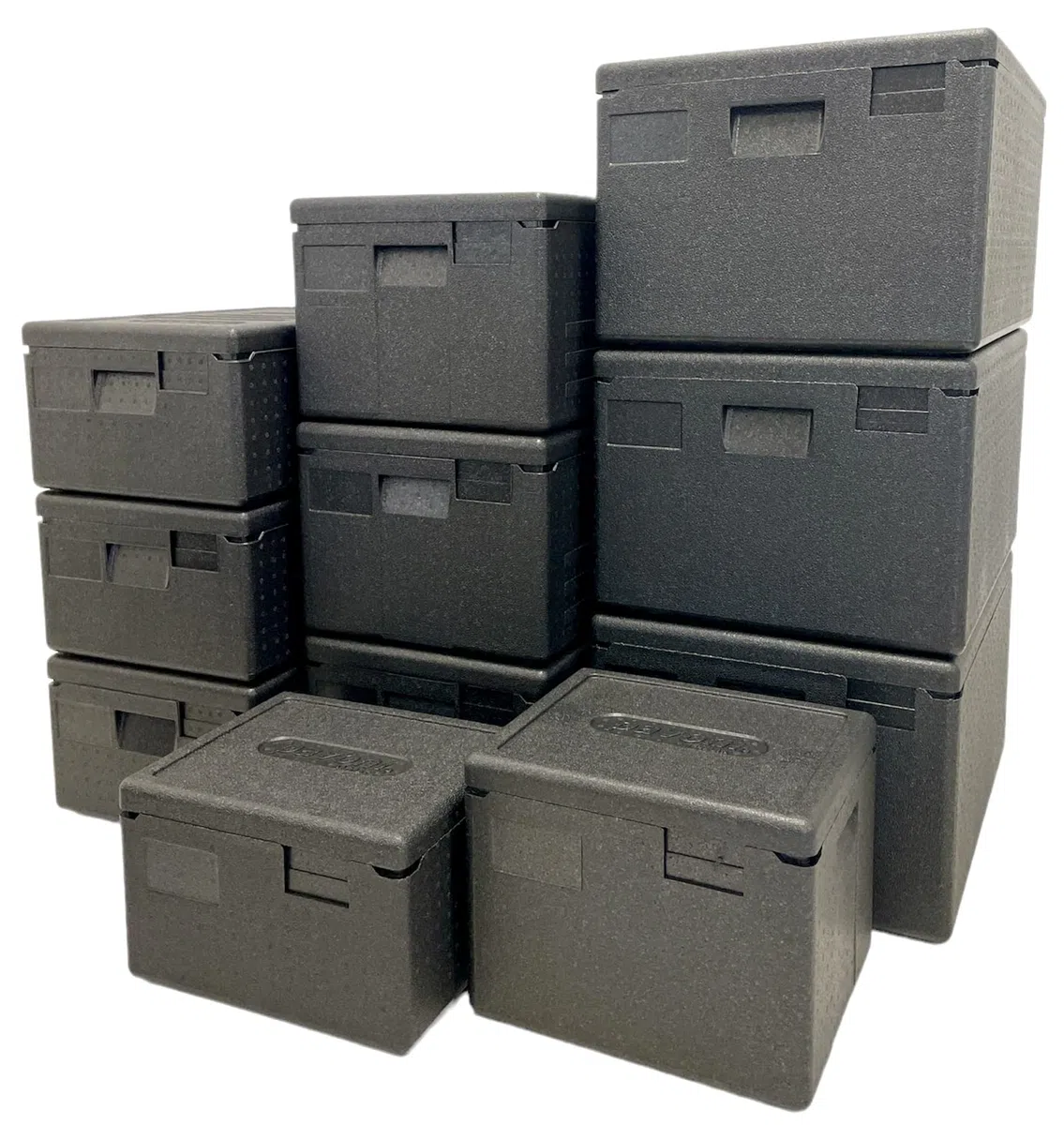 Contenitore isotermico; Scatola isolante professionale per alimenti caldi e freddi, catering,EPP Box, Impilabile, Trasporto (E - 69x49x37)