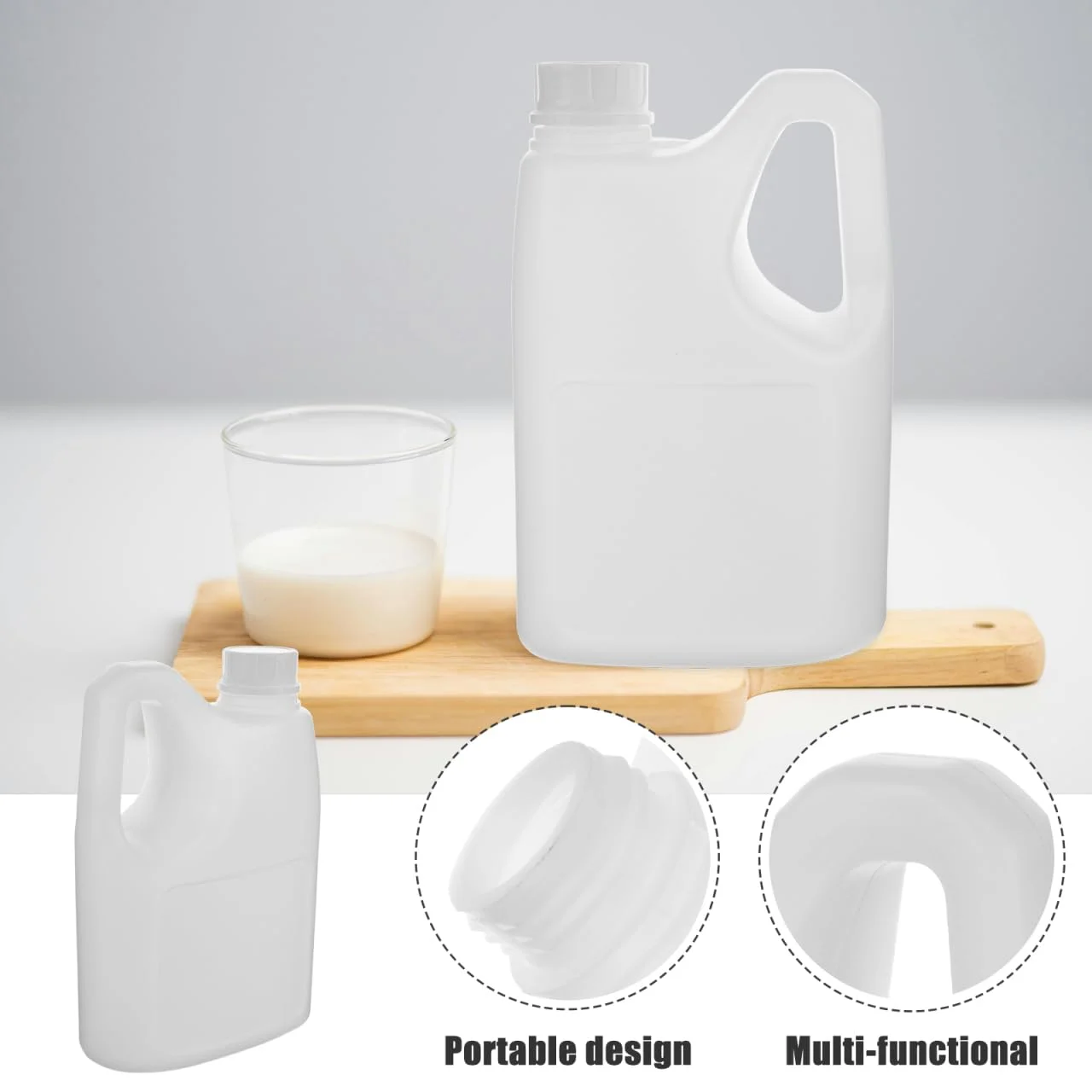 Borraccia da 2 l, in plastica, riutilizzabile, per bevande fredde, frullati e tè al latte, ideale per viaggi all'aperto