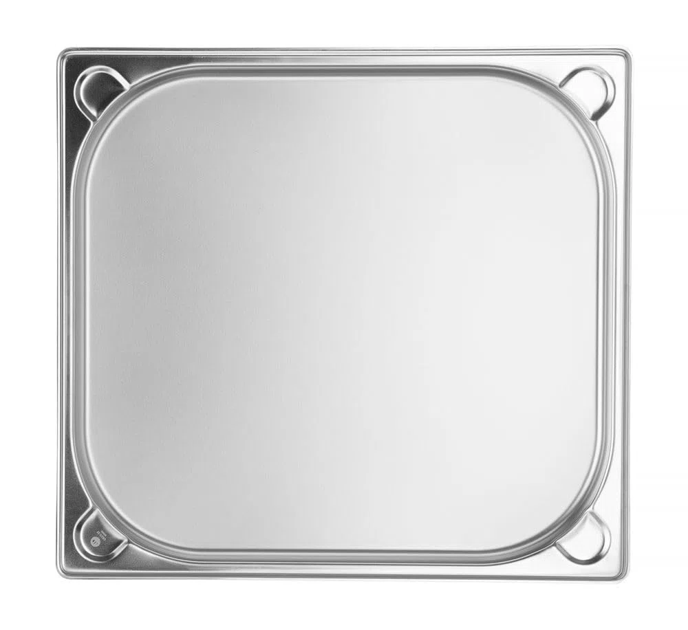 HENDI Contenitore Gastronorm GN 2/3, Kitchen Line, resistenza termica -40 °C a 250 °C, adatto a forno e bagnomaria, 1,5L, 354x325x(H) 20mm, acciaio inox