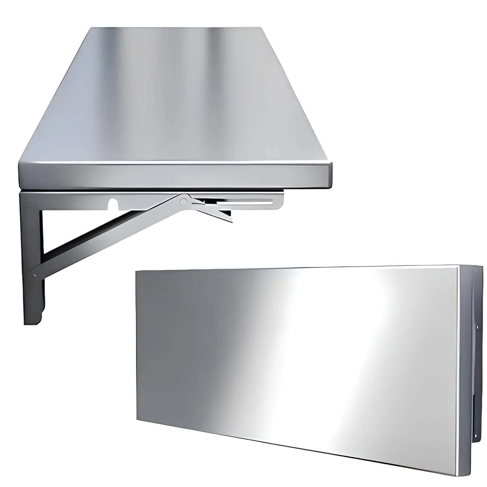Mensola pieghevole da parete in acciaio inossidabile, mensole da parete per uso commerciale, per camion, rimorchi, finestre, ristorante, cucina, casa, ripostiglio, garage, 90 x 40 cm