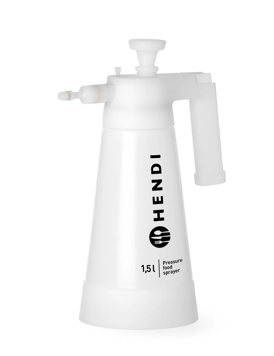 HENDI Spruzzatore alimentare a pressione, nebulizzatore, spray, spruzzo, attomizzatore, polverizzatore, adatto al contatto con gli alimenti, ugello regolabile, 1,5L, HDPE