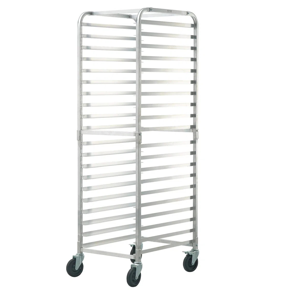 VEVOR Portateglie per panini, Scaffale per panetteria commerciale a 20 livelli con ruote con freno, Carrello in alluminio, Rastrelliera rapida per cucina domestica, 26"x20,4"x70"