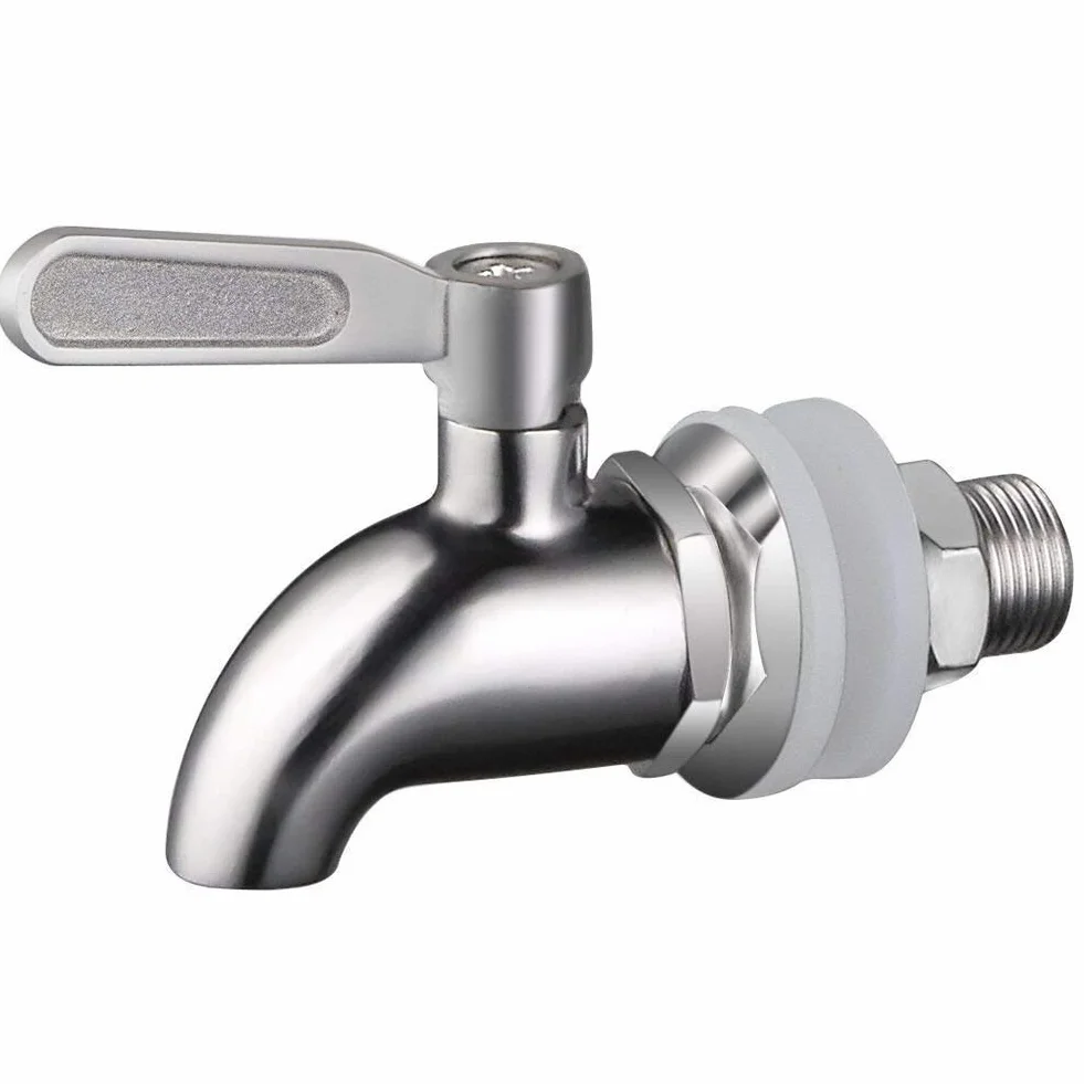 Vicloon Rubinetto Dispenser in Acciaio Inox 304 per Bevanda, Vino, Birra, Bibita, Acqua Fredda, Succo, Latte - Cromo (12 mm)