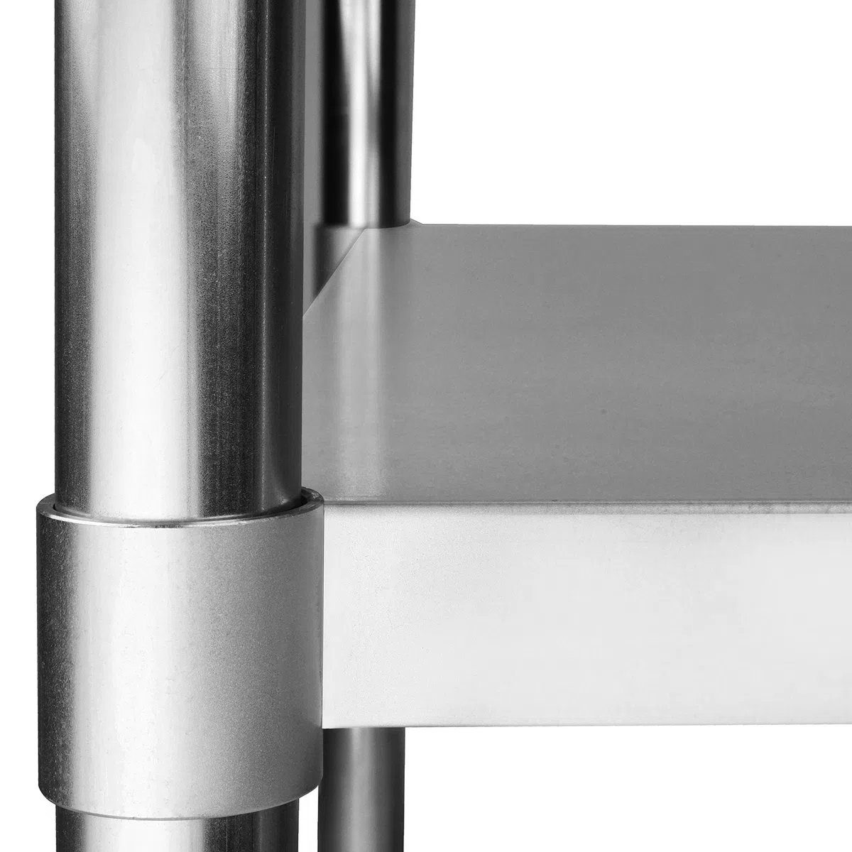 Amazon Basics Tavolo da lavoro in acciaio inossidabile con paraschizzi, certificato NSF, 61 x 152 cm, Argento