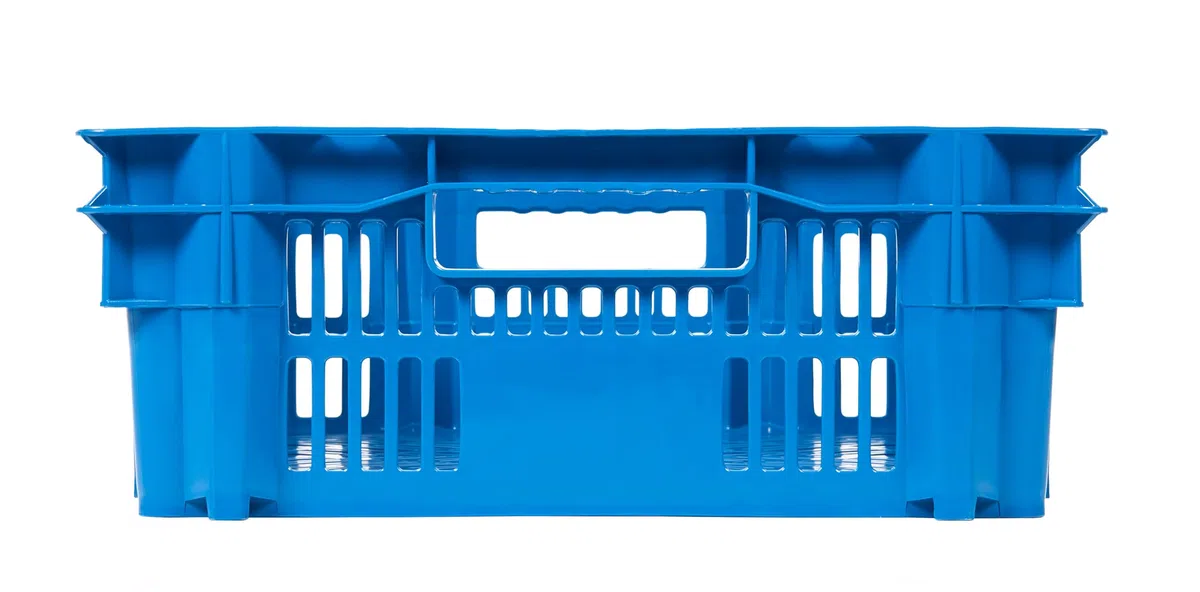 Set di 10 Casse Cassette Cestini Agricoli Jestic | 59x39,5x15 cm | per Carne Pesce Frutta Verdura Dura | CE 1935/2004 | Impilabili | Blu | in Plastica