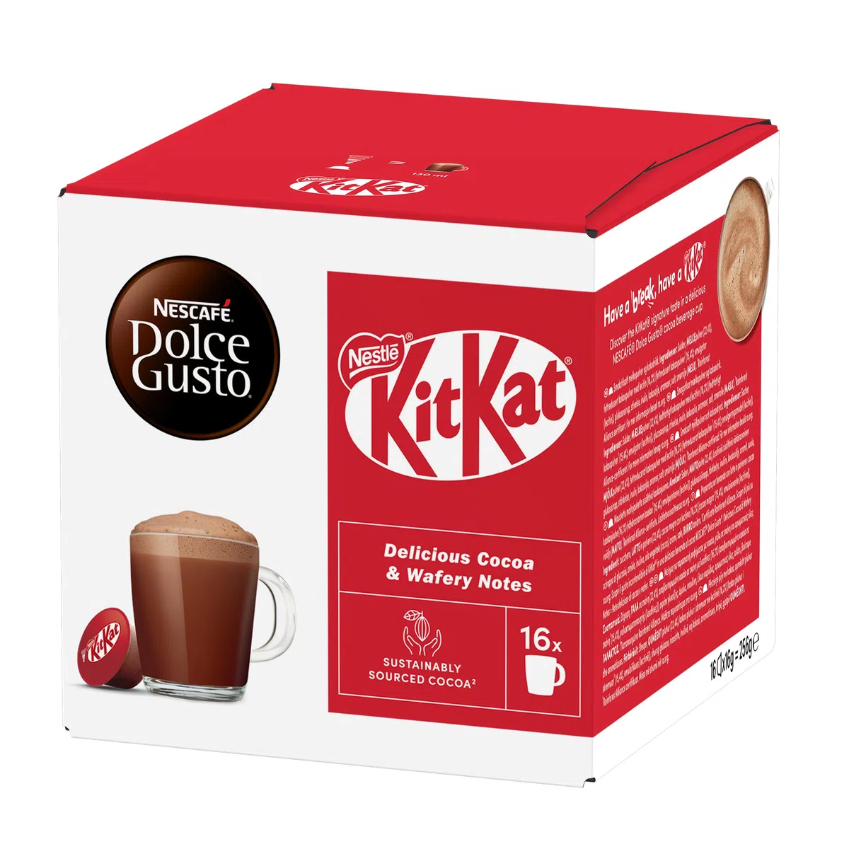 De’Longhi Nescafé Dolce Gusto Genio S Plus – Macchina da Caffè a Capsule Automatica, 15 Bar, Espresso Boost, Hot & Cold, Bundle 32 Capsule: KitKat Cacao & Wafer + Espresso Roma, Nera (EDG315.B)