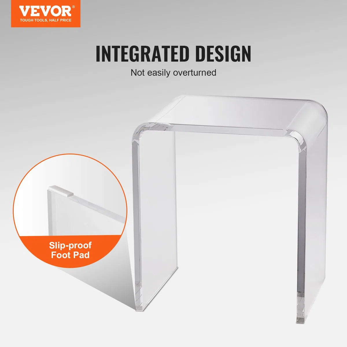 VEVOR Set di Tavolino da Salotto 2 Pezzi 415x305x460 mm Tavolino da Soggiorno Acrilico Carico max. 25 kg per Salotto Tavolino da Caffè Camera da Letto Balcone, Tavolino Caffè Trasparente Basso 2 Pezzi