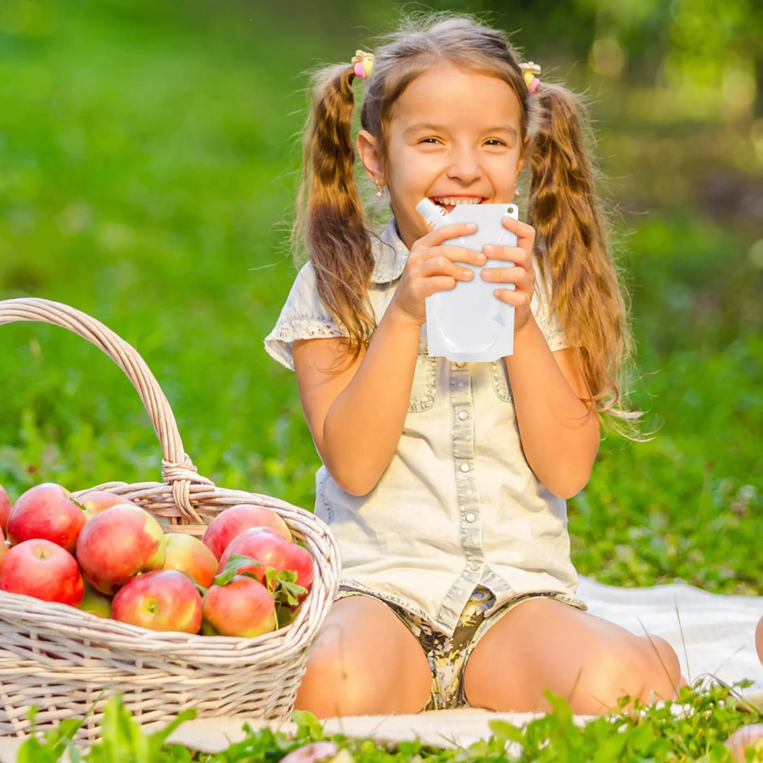 15 pezzi Sacchetti per Bevande, Sacchetto per Bevande Trasparente, Sacchetto per Bevande Pieghevole da 200 ML, Sacchetto di Succo Riutilizzabile con 2 Imbuti, per Succo di Caffè Latte