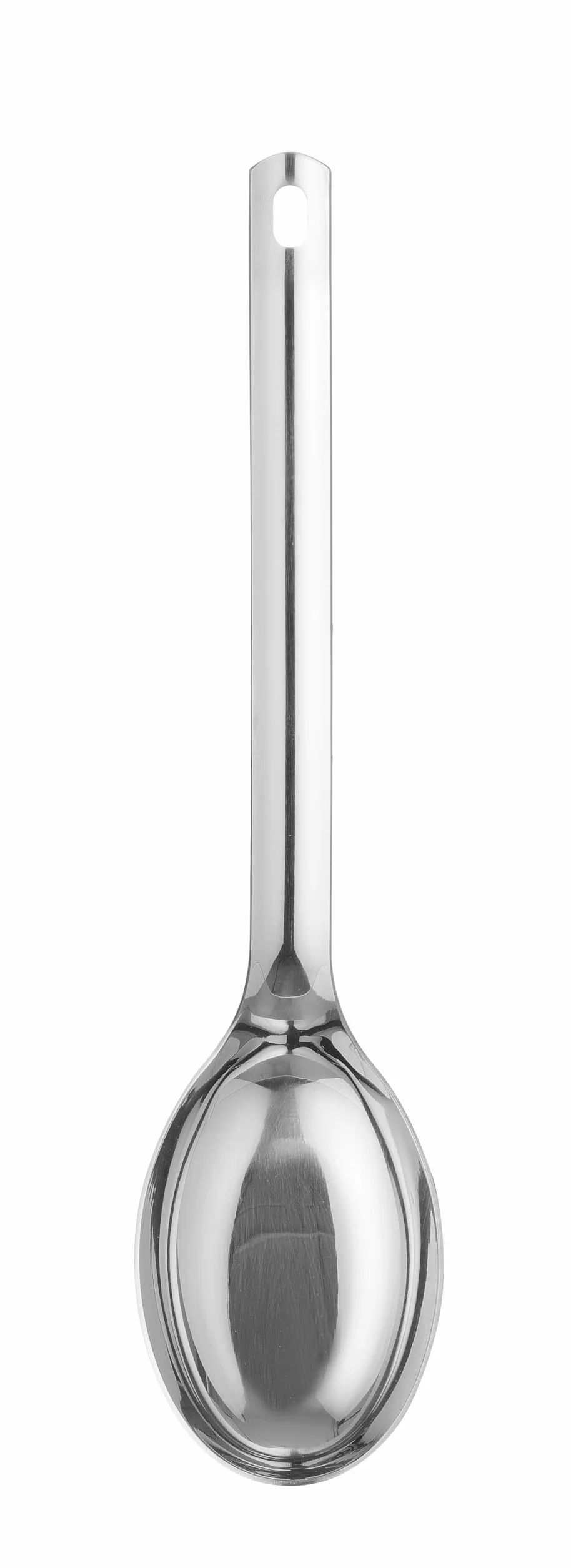 HENDI Cucchiaio per salsa pizza, fondo piatto, manico curvo ergonomico, robusto, mestolo per cucina salsa pizza, cucchiaio per porzioni, 280x65 mm, acciaio inox