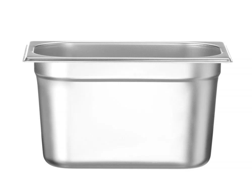 HENDI Contenitore Gastronorm GN 1/4, Budget Line, resistenza termica -40 °C a 250 °C, per forno e bagnomaria, 4L, 265x162x(H) 150mm, acciaio inox