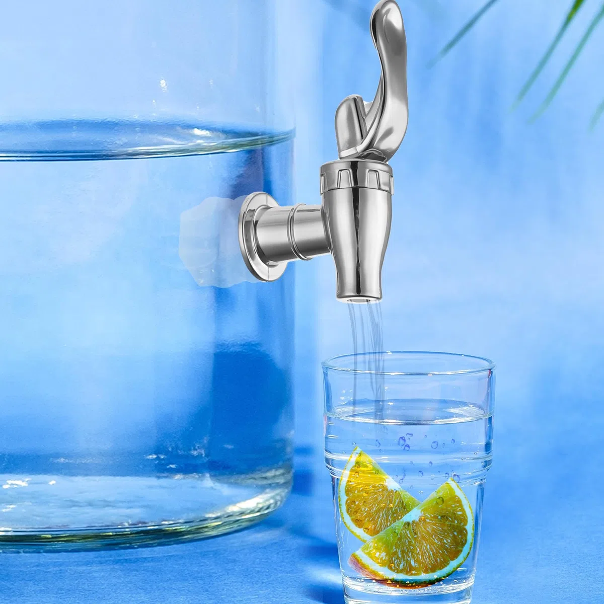 Simarro 2 beccucci per distributore di bevanda, erogatore d'acqua di ricambio, erogatore di caffè e succo, dispenser in vetro