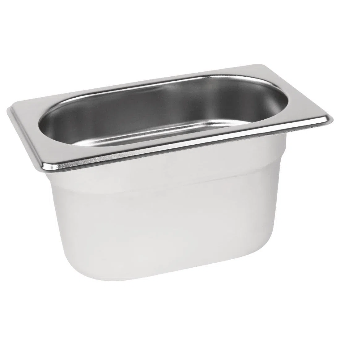 Vogue - Contenitore per alimenti, Gastronorm 1/9, in acciaio inox - 0,8 litri, profondo 100 mm