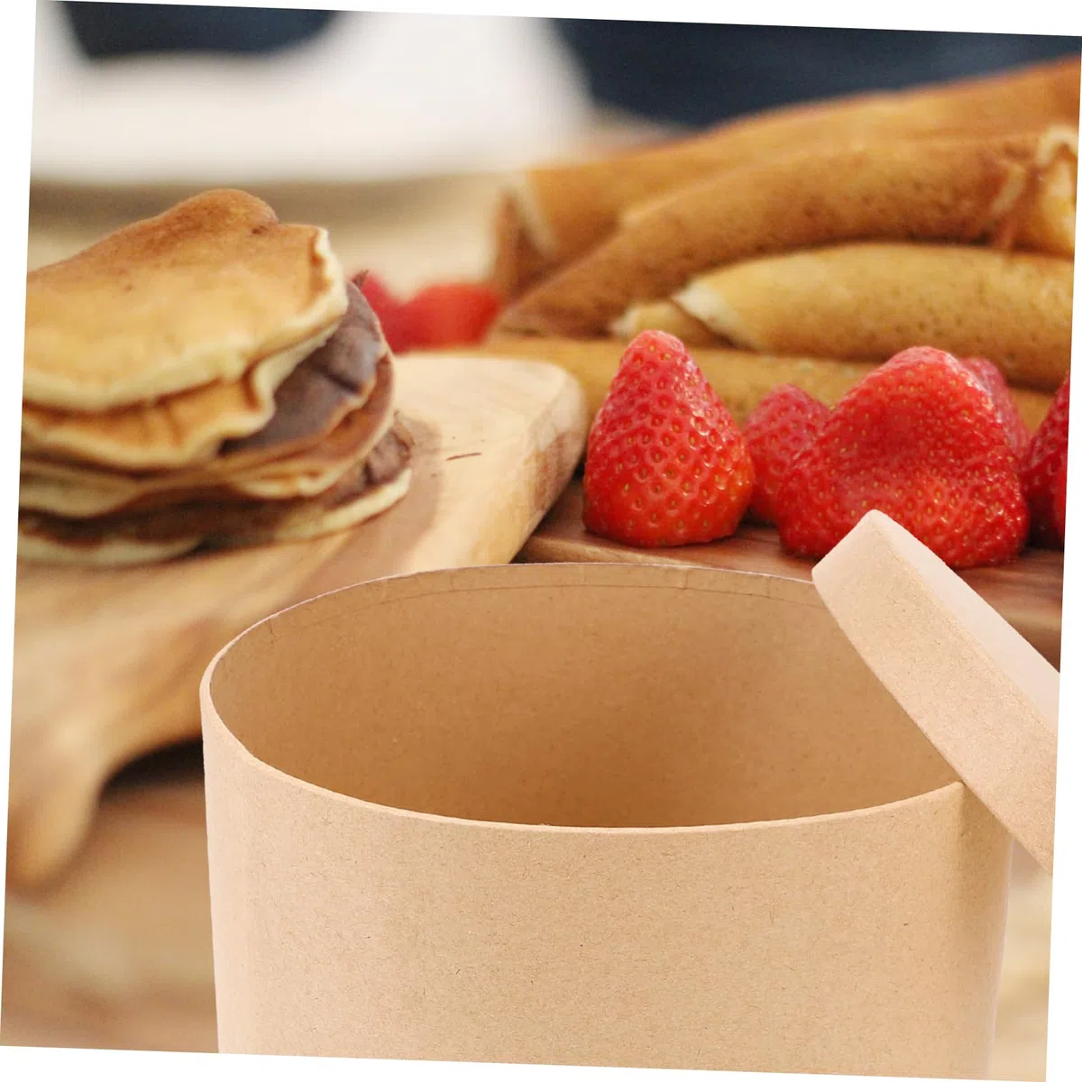 FOMIYES Scatola Rotonda Contenitore Multiuso per Dolci e Biscotti in Carta Kraft per Conservare Pasticcini Superficie Liscia per Torte e Cupcake