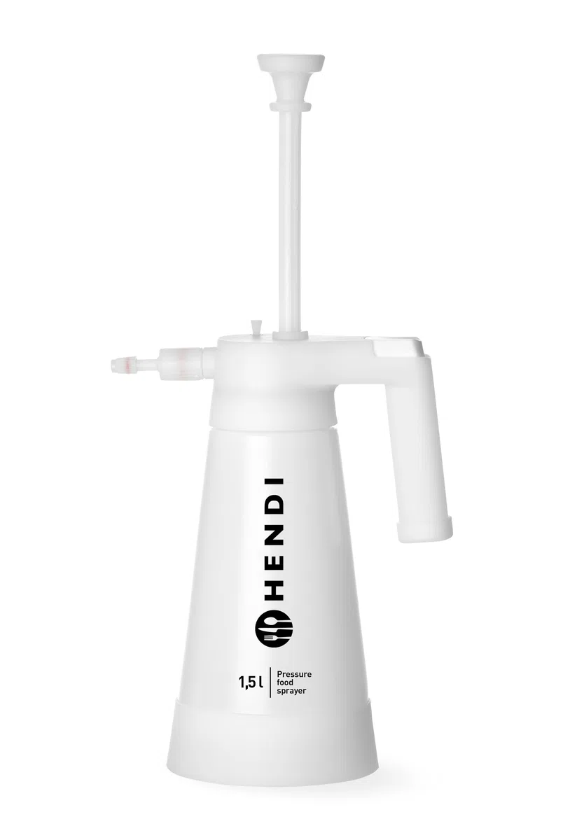 HENDI Spruzzatore alimentare a pressione, nebulizzatore, spray, spruzzo, attomizzatore, polverizzatore, adatto al contatto con gli alimenti, ugello regolabile, 1,5L, HDPE