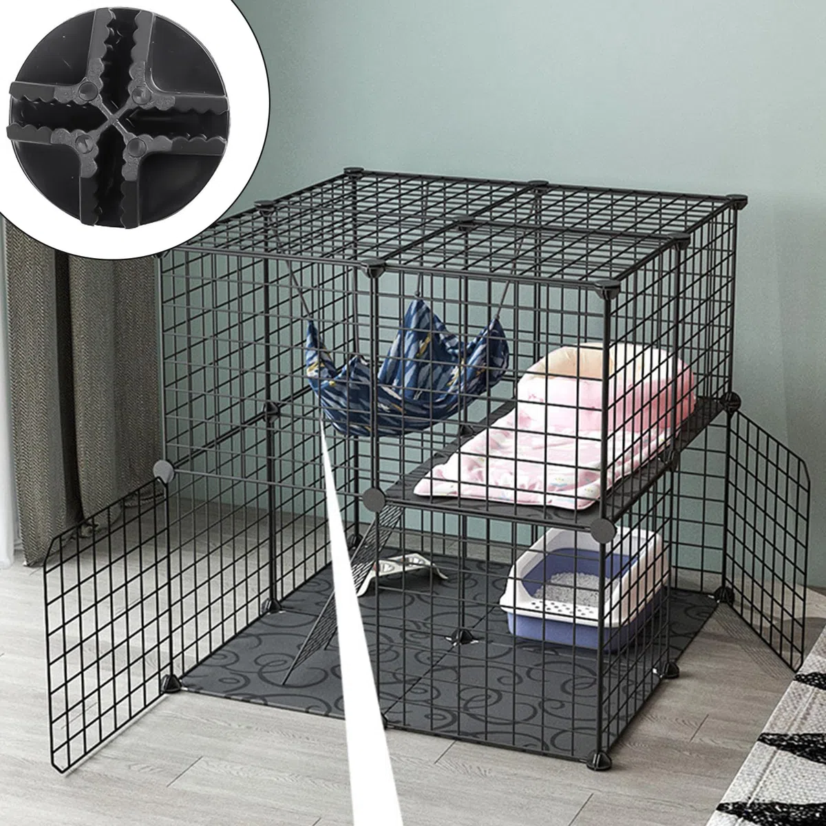 4 pezzi di accessori per connettori per mozzo in filo modulare elegante design organizzatore e soluzione di archiviazione