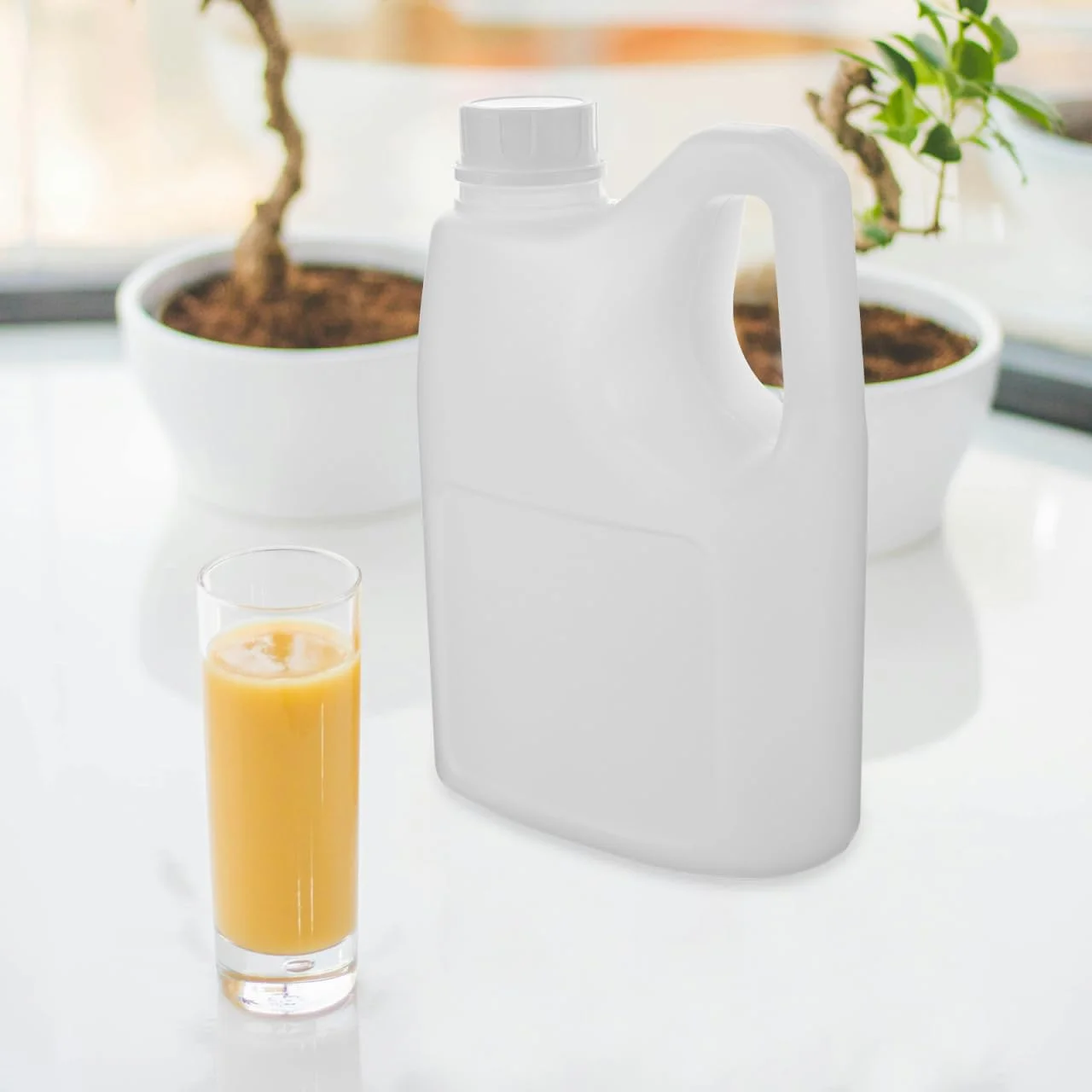 Borraccia da 2 l, in plastica, riutilizzabile, per bevande fredde, frullati e tè al latte, ideale per viaggi all'aperto