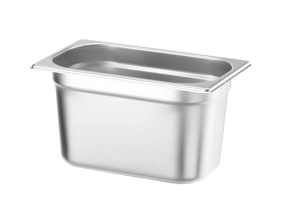 HENDI Contenitore Gastronorm GN 1/4, Budget Line, resistenza termica -40 °C a 250 °C, per forno e bagnomaria, 4L, 265x162x(H) 150mm, acciaio inox