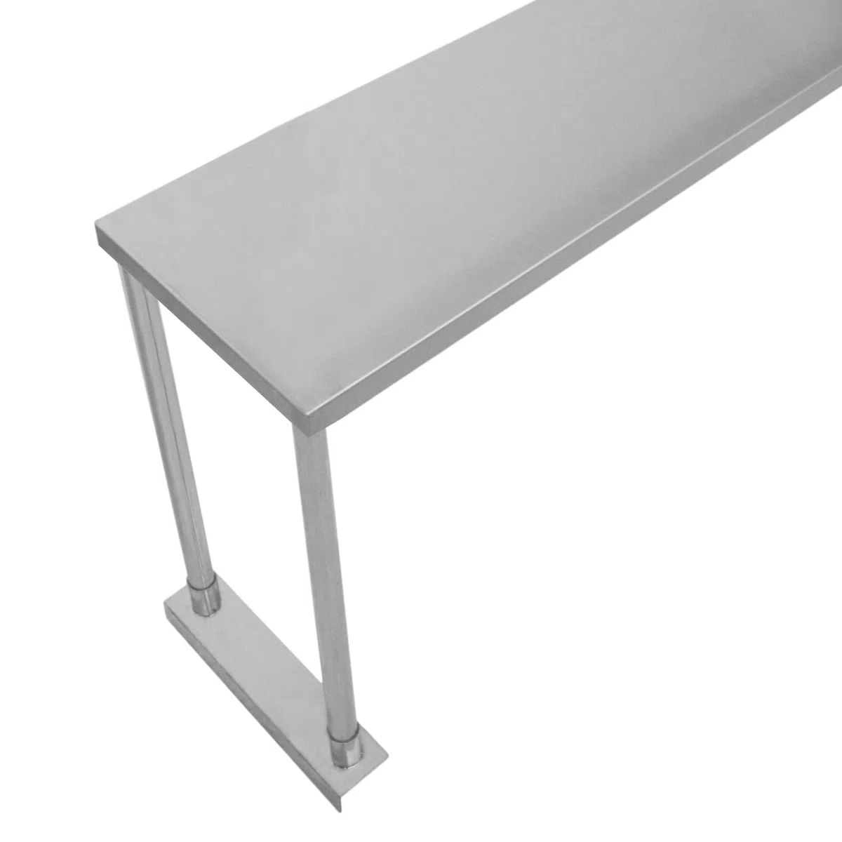 Kukoo - Ripiano con Mensole per Tavolo in Acciaio Inox da Cucina Ristorante, Acciaio Inossidabile Resistente alla Corrosione per Albergo Bar Hotel Catering Pub Largo - Singola - 180cm