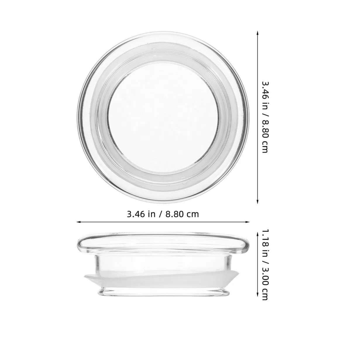 STAHAD Coperchio per Brocca in Vetro 2 Pezzi Tappo di Sostituzione in Silicone e Vetro Protegge Liquido Interno per Caraffa