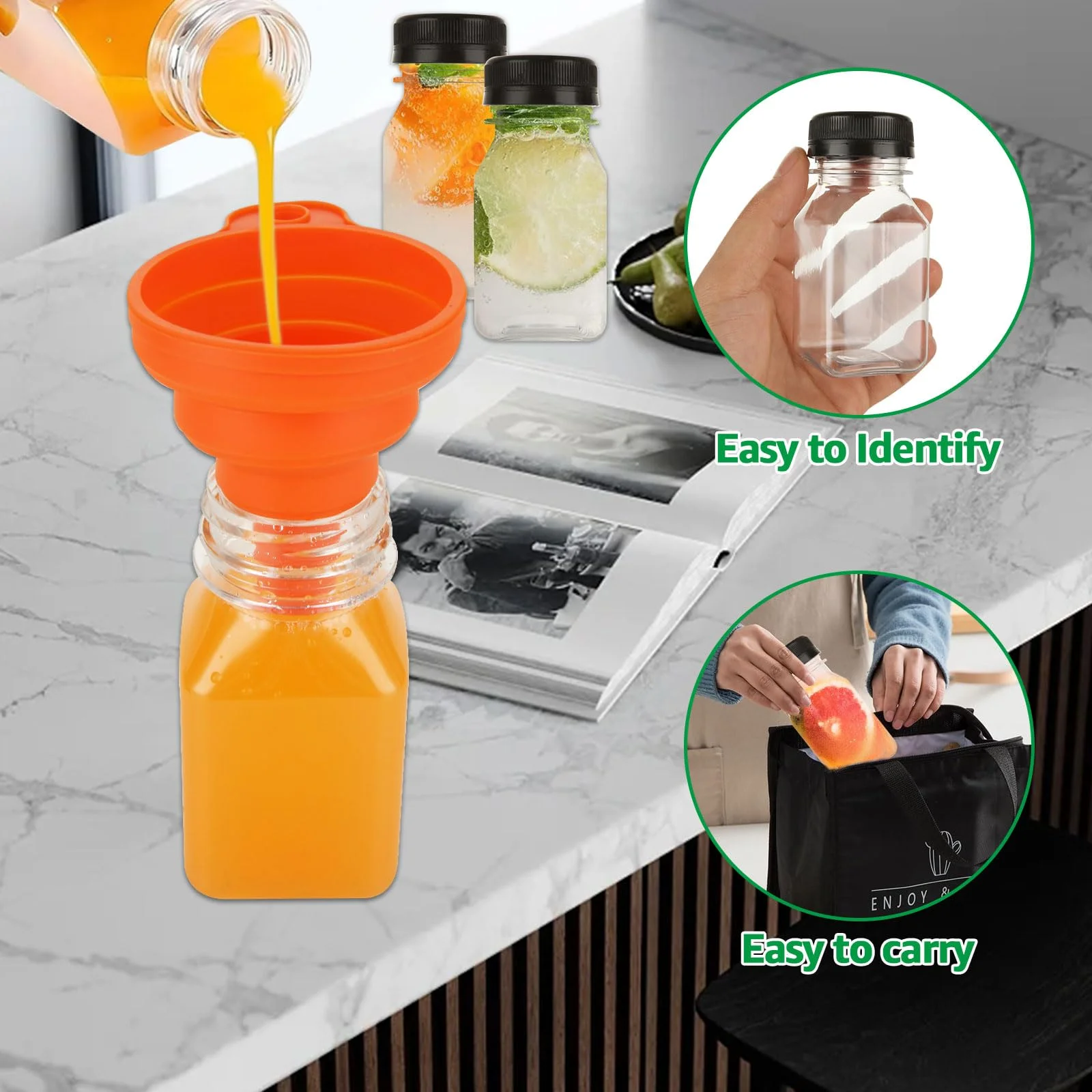 Plastic Juice DAJAVE - Set di 30 barattoli per spezie, 120 ml, rettangolari con coperchio e etichette, per conservare spezie, spezie, contenitore per spezie, contenitore per spezie
