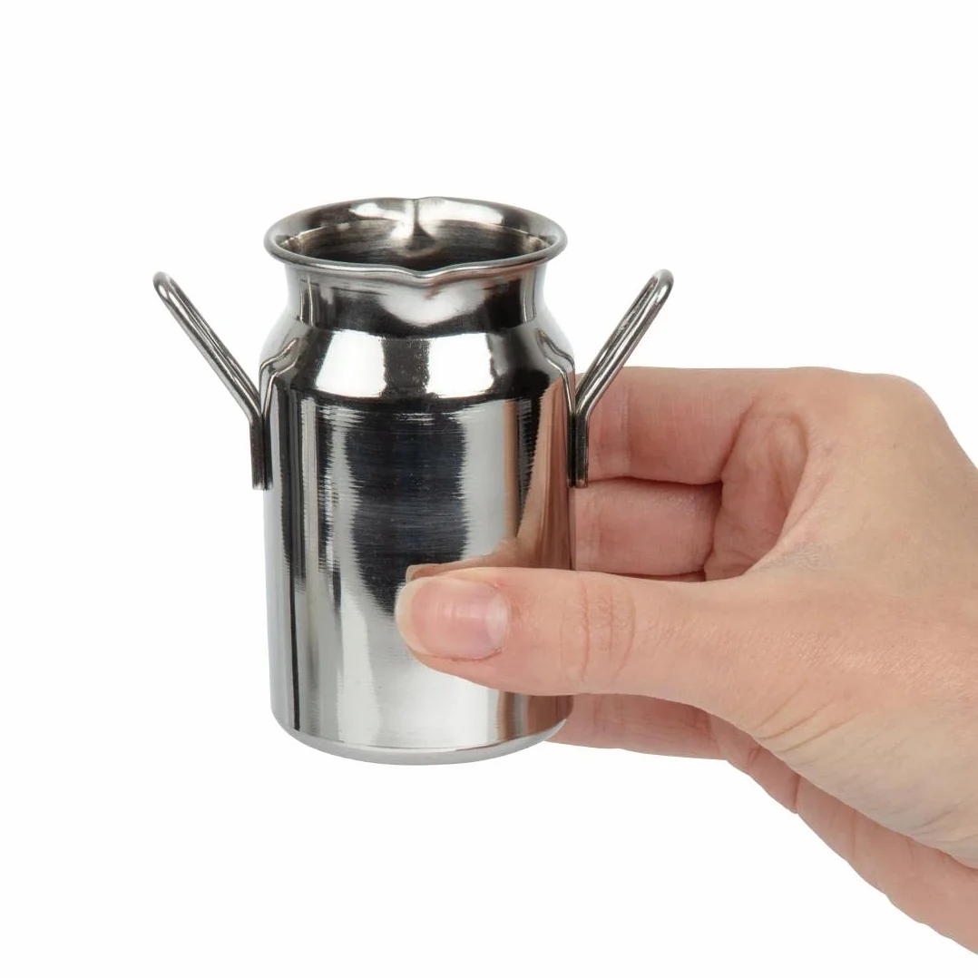 Nisbets CL209 mini bidone del latte in acciaio INOX, medium, 120 ml, 4.25 ml, diametro 45 x 80 mm H