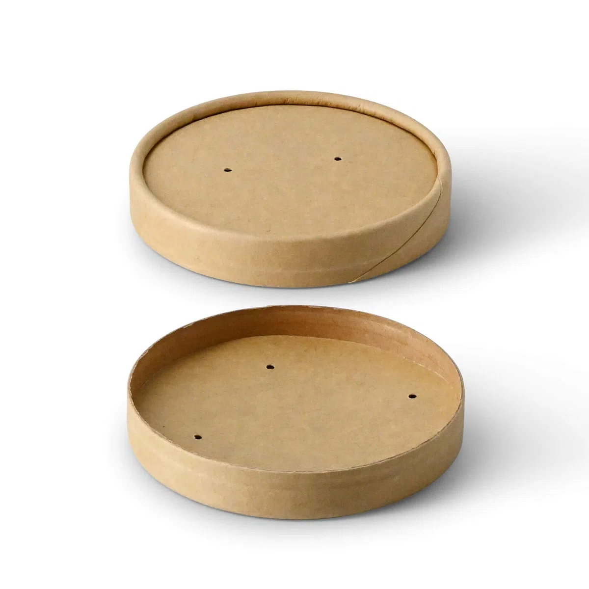 BIOZOYG Coperchi in Cartone per Tazze 25 Pezzi Ø 90 mm Marrone Terrina Per Zuppa Con Coperchio Rivestito Monouso Coperchi Cartone Membrane Ciotole Asporto Ciotola Insalata Terrina Coppe Gelato